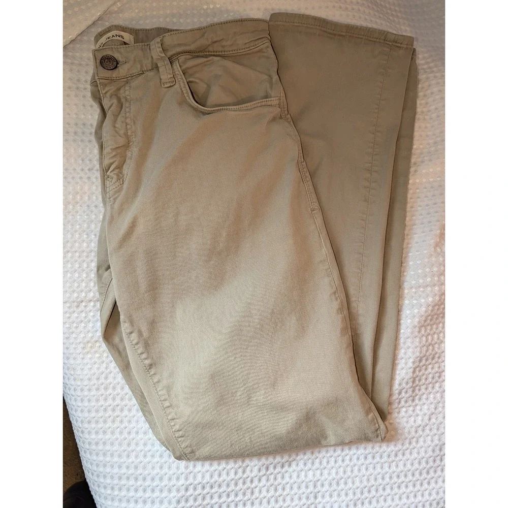 Mavi Jeans Matt Relaxed Straight Leg Mens 34x32 Beige Stretch